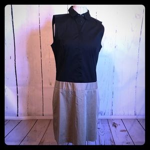 DKNY Black and camel dress